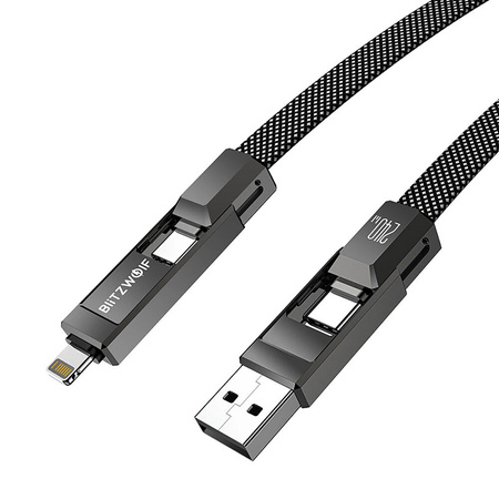 BLITZWOLF KABEL 4W1 USB-C LIGHTNING DO TELEFONÓW 240W 1,2M SZYBKIE
