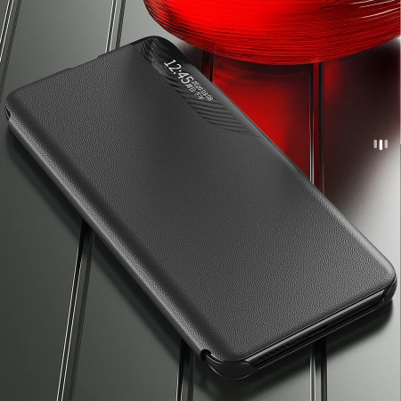 HURTEL ETUI DO SAMSUNG GALAXY S24 FE Z KLAPKĄ, STANDEM I EKOLOGICZNĄ SKÓRĄ
