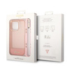Guess GUHCP14XHGCOHP iPhone 14 Pro Max 6,7" różowy/pink hardcase Translucent Pearl Strap
