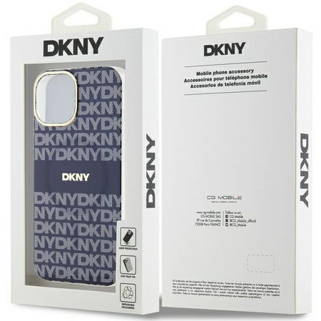 DKNY ETUI HARDCASE DO IPHONE 15 14 13 6.1 DO MAGSAFE WZÓR MONO I STRIPE IML