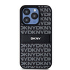 DKNY POKROWIEC HARDCASE DO IPHONE 15 PRO 6.1 LEATHER MONO STRIPE METAL LOGO