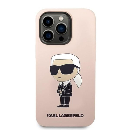 Karl Lagerfeld KLHCP14XSNIKBCP iPhone 14 Pro Max 6,7" hardcase różowy/pink Silicone Ikonik