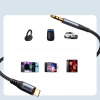 Joyroom kabel audio stereo AUX 3,5 mm mini jack - lightning do iPhone iPad 1,2m czarny (SY-A06)