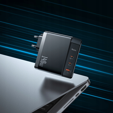 MCDODO SZYBKA ŁADOWARKA SIECIOWA ZASILACZ DO MACBOOK GAN 3X USB-C USB 140W