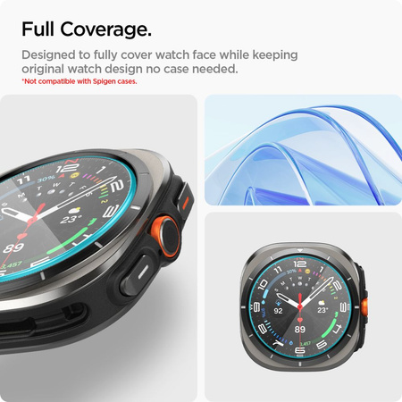 SPIGEN SZKŁO HARTOWANE DO GALAXY WATCH ULTRA 47 MM 2-PACK ŁATWE W MONTAŻU