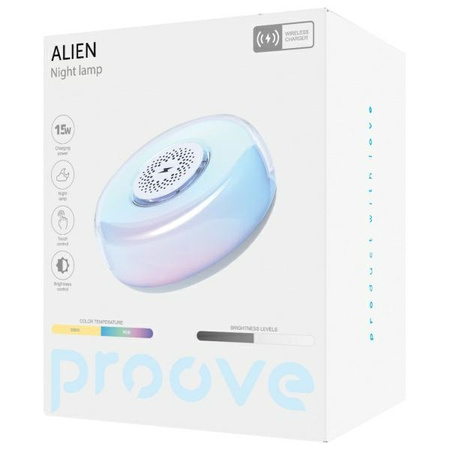 PROOVE LAMPKA NOCNA ALIEN LED RGB 5W Z ŁADOWARKĄ INDUKCYJNĄ 15W DO SYPIALNI