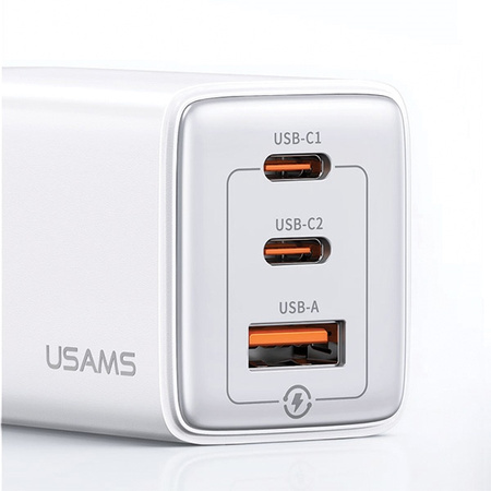USAMS ŁADOWARKA 2xUSB-C 1xUSB 65W DO MAGSAFE IPHONE 14 PRO MAX PD3.0 QC3.0
