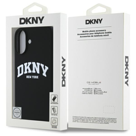 DKNY ETUI DO IPHONE 16 6.1 DO MAGSAFE HARDCASE SILIKONOWE Z LOGO BIAŁE