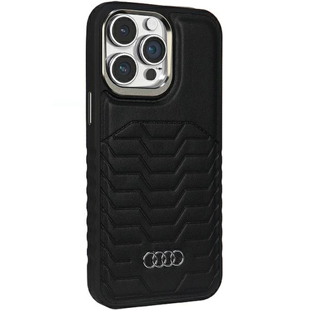 AUDI HARDCASE DO IPHONE 15 PRO POKROWIEC DO MAGSAFE Z SKÓRY SYNTHETYCZNEJ
