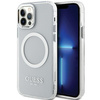 Etui Guess GUHMP12MHTRMS na iPhone 12 / iPhone 12 Pro - srebrne Metal Outline Magsafe