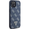 Etui Guess 4G Triangle Metal Logo na iPhone 15 Plus / 14 Plus - niebieskie