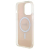 Etui Guess IML Iridescent MagSafe na iPhone 15 Pro - różowe