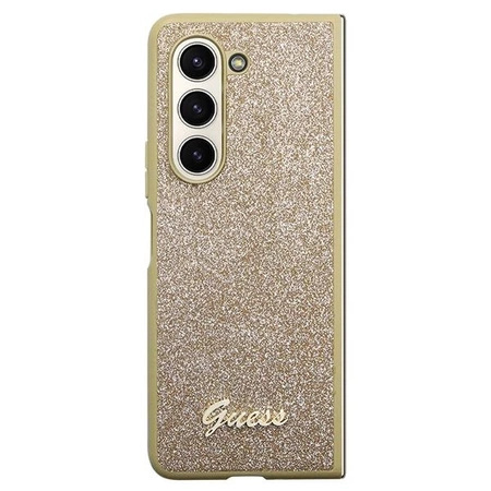 Etui Guess Glitter Script na Samsung Galaxy Z Fold 5 - złote