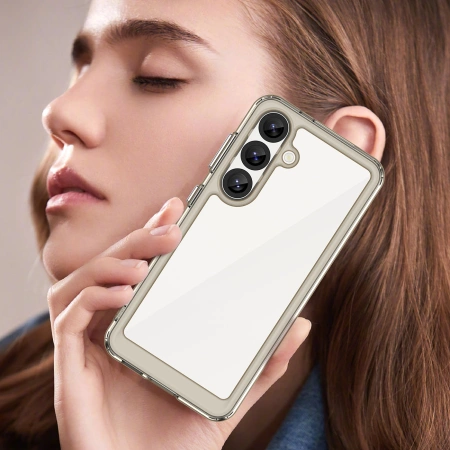 HURTEL ETUI POKROWIEC SILIKONOWY DO SAMSUNG GALAXY S25 ŻELOWA RAMKA OCHRONA