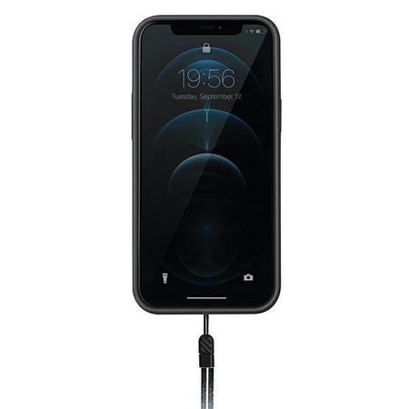 UNIQ etui Heldro iPhone 12 mini 5,4" czarny/midnight black Antimicrobial
