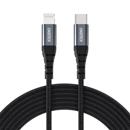 CHOETECH KABEL USB-C DO LIGHTNING DO IPHONE 12 13 14 15 3A 2M Z PEŁNYM
