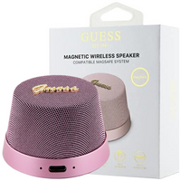 Głośnik Bluetooth Guess Magnetic Script Metal - różowy