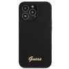 Guess GUHMP13XLSLMGBK iPhone 13 Pro Max 6,7" black/czarny hardcase Silicone Script Gold Logo MagSafe