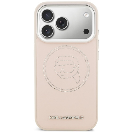 Etui Karl Lagerfeld K Head Point Logo    MagSafe do iPhone 17 Pro różowy