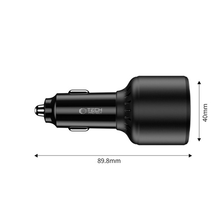 TECH-PROTECT ŁADOWARKA DO SAMOCHODU 3-PORT USB PD175W DO IPHONE 11 12 13 14