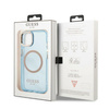 Guess GUHMP13MHTCMB iPhone 13 6,1" niebieski/blue hard case Gold Outline Translucent MagSafe