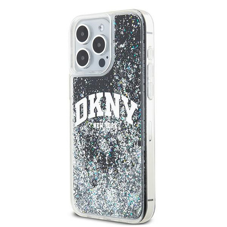 DKNY POKROWIEC HARDCASE LIQUID GLITTER DO IPHONE 15 PRO MAX 6.7 Z LOGO