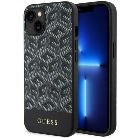 Etui Guess GUHMP14MHGCFSEK na iPhone 14 Plus 6.7" - czarne GCube Stripes MagSafe