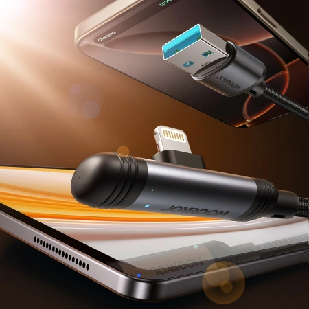 JOYROOM KABEL LIGHTNING 90° 1,2M DO APPLE IPHONE 7 8 X 3A SZYBKIE