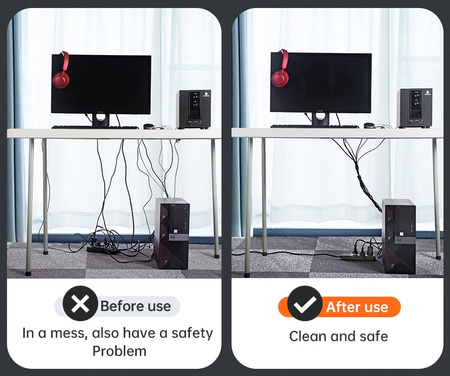 MCDODO ORGANIZER NA KABLE DO KABLI TAŚMA RZEPOWA RZEP OPASKA MAGIC TAPE 1M