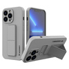 Wozinsky Kickstand Case silikonowe etui z podstawką iPhone 13 szare