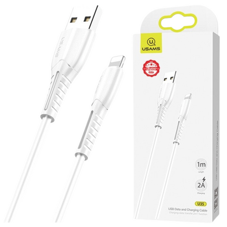 USAMS KABEL DO LIGHTNING DO IPHONE 12 13 14 1M PRZEWÓD 2A SZYBKA ŁADOWARKA