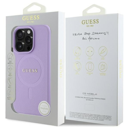 GUESS ETUI CASE DO IPHONE 16 PRO HARDCASE SAFFIANO DO MAGSAFE MAGNETYCZNE