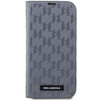 Etui Karl Lagerfeld KLBKP14XSAKLHPG na iPhone 14 Pro Max 6.7" bookcase - srebrne Saffiano Monogram