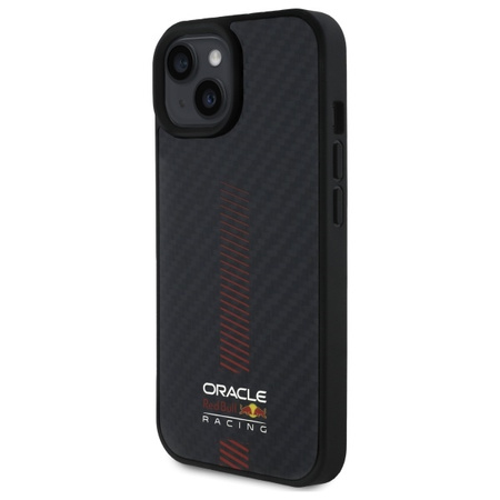 Red Bull RBHMP15S24CFGSMK iPhone 15 6.1 hardcase czarny/black Carbon Fiber Power Bar MagSafe