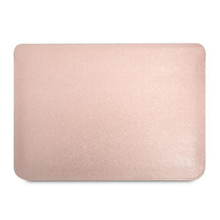 Guess Sleeve GUCS14PSATLP 13/14" różowy /pink Saffiano Triangle Logo
