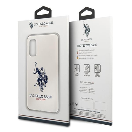 Etui U.S. Polo Assn. Silicone Collection na Samsung Galaxy S20 - białe