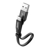 Baseus Nimble płaski kabel przewód USB / USB-C z uchwytem 2A 0,23M czarny (CATMBJ-01)