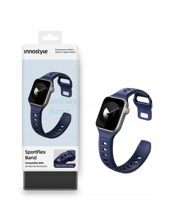 INNOSTYLE PASEK DO ZEGARKA SMARTWATCH 42 44 45 46 49 MM SILIKONOWY GRANAT