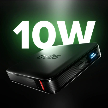 Powerbank SBS HD 10W 5000mAh USB-C z wyświetlaczem LCD - czarny