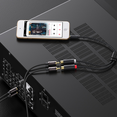 Ugreen przejściówka adapter jack 6,35 mm (męski) na RCA (żeński) złoty (AV169 80731)