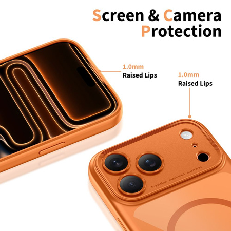 TECH-PROTECT MAGPEAK MAGSAFE CC IPHONE 17 PRO COSMIC ORANGE/CLEAR