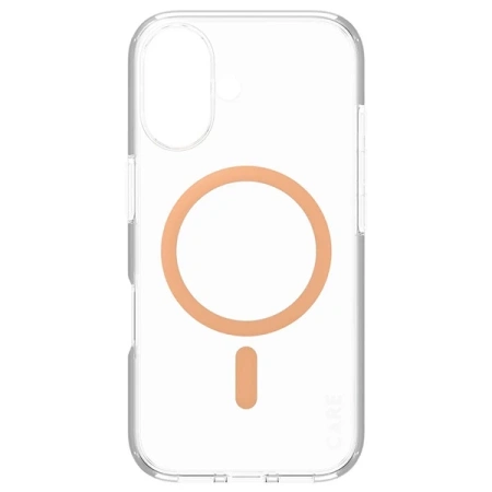 Etui CARE by PanzerGlass Flagship Case z MagSafe na iPhone 16 - pomarańczowe
