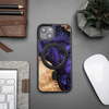 Etui z drewna i żywicy na iPhone 15 MagSafe Bewood Unique Violet - fioletowo-czarne