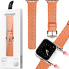 Dux Ducis Strap skórzany pasek do Watch 7 / 6 / 5 / 4 / 3 / 2 / SE (41 / 40 / 38mm) opaska bransoleta bransoletka z naturalnej skóry pomarańczowy (Enland Version)