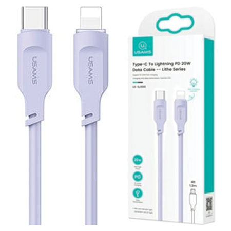 USAMS KABEL USB-C DO LIGHTNING 20W PD FAST CHARGING 1,2M DO IPHONE 12 13 14