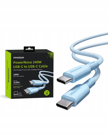 INNOSTYLE KABEL USB-C SZYBKIE ŁADOWANIE DO IPHONE SAMSUNG KEVLAR 240W 2M