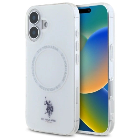 U.S. POLO ASSN. ETUI CASE DO IPHONE 16.1 DO MAGSAFE Z RINGIEM WYSOKA JAKOŚĆ