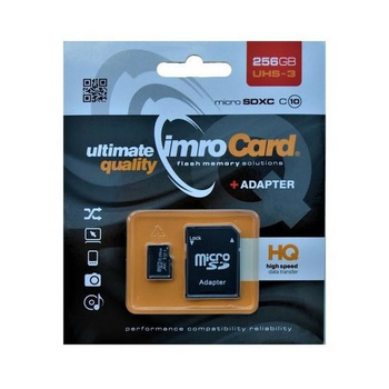 IMRO KARTA PAMIĘCI MICROSDXC 256GB DO TELEFONÓW UHS-3 WYSOKA ILOŚĆ DANYCH