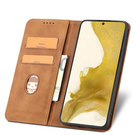 HURTEL ETUI CASE POKROWIEC MAGNETYCZNY DO SAMSUNG GALAXY S23 PLUS BRĄZOWE