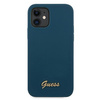 Guess GUHCP12SLSLMGBL iPhone 12 mini 5,4" niebieski/blue hardcase Metal Logo Script